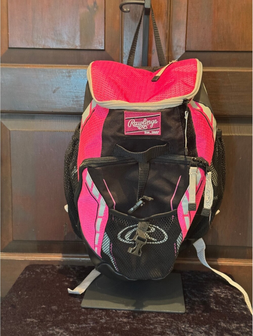 Rawlings Pink and Black Sports Backpack